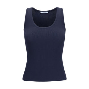 Blue Viscose Tank Tops
