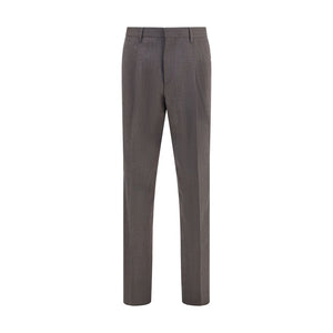 Gray Viscose Dress Pants