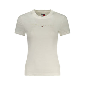 White Cotton Women's T-Shirt