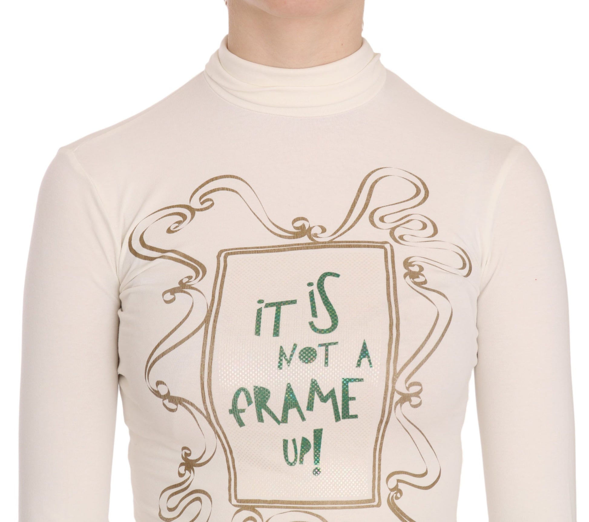 Crew Neck It Is Not A Frame Up! Print Blouse