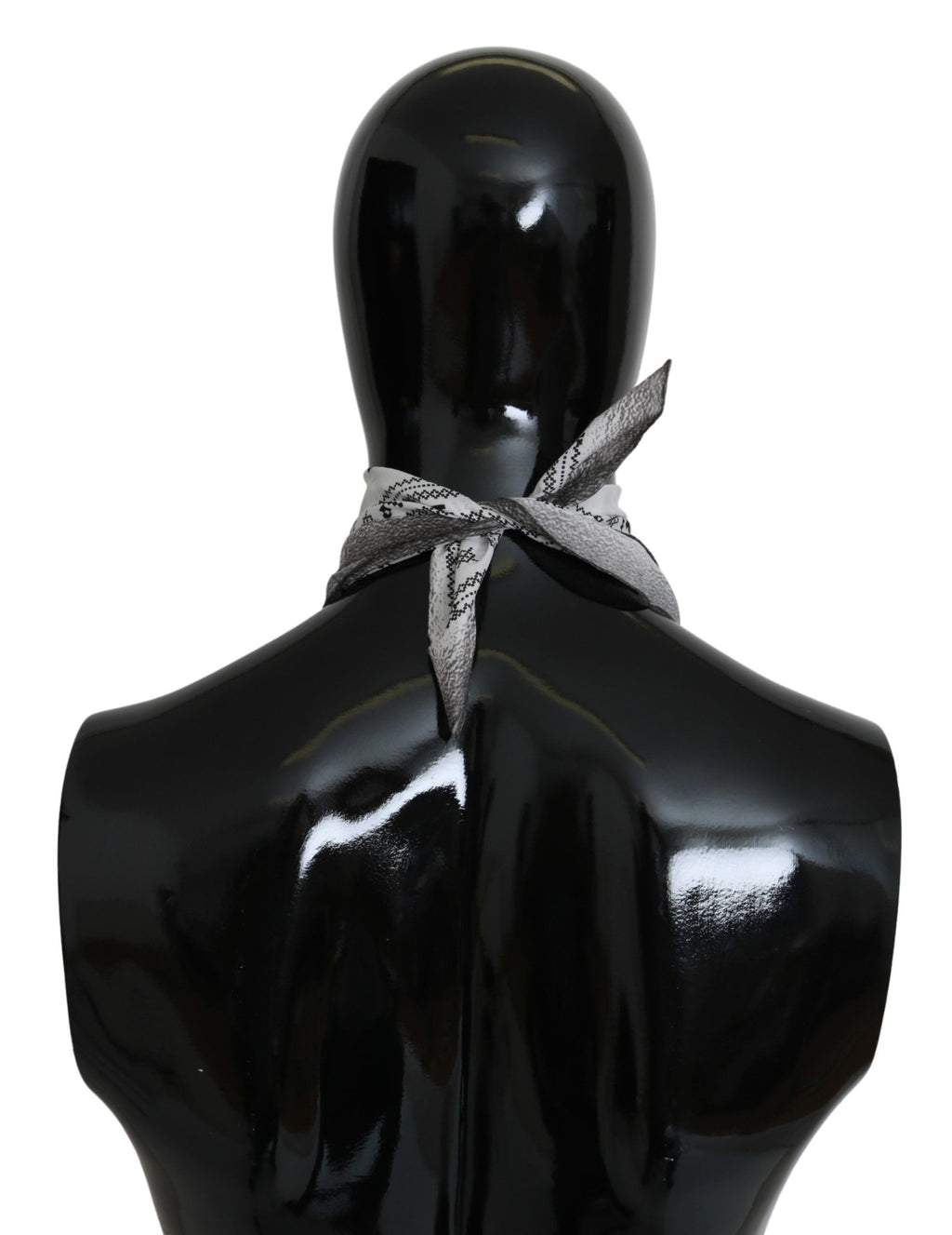 White Printed Bandana Cotton Scarf