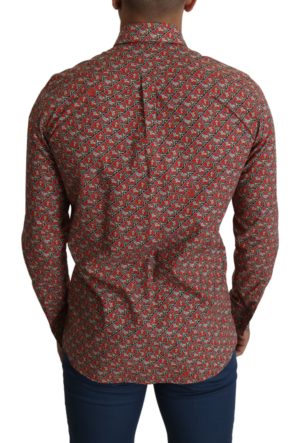 Red Printed Knight Formal Dress MARTINI Shirt