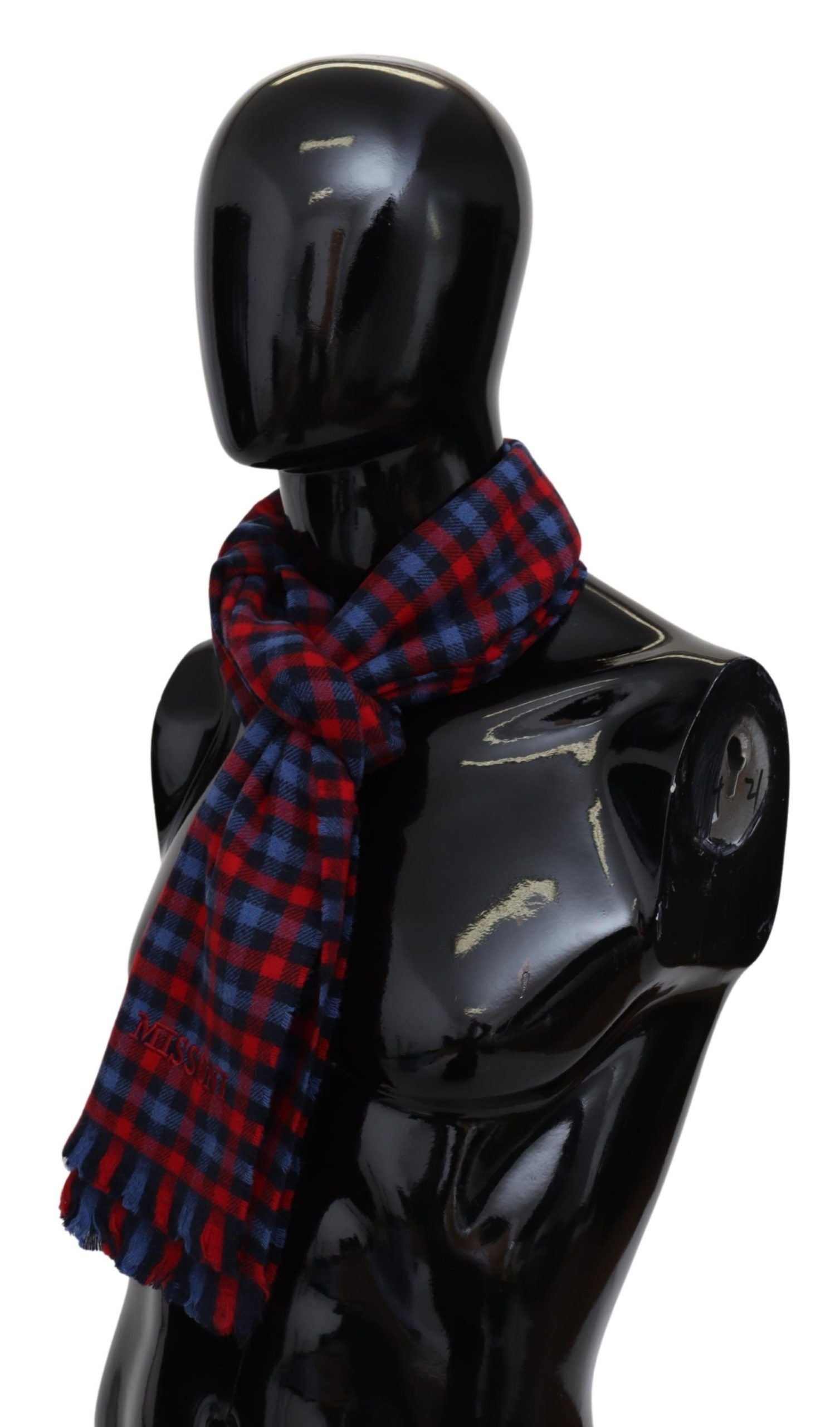 Multicolor Check Wool Unisex Neck Wrap Shawl