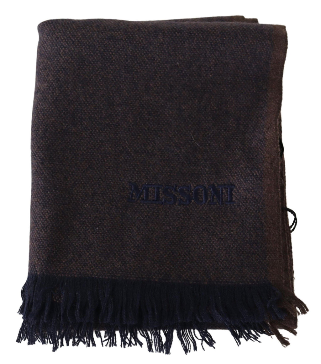 Brown 100% Cashmere Unisex Neck Wrap Fringes Scarf