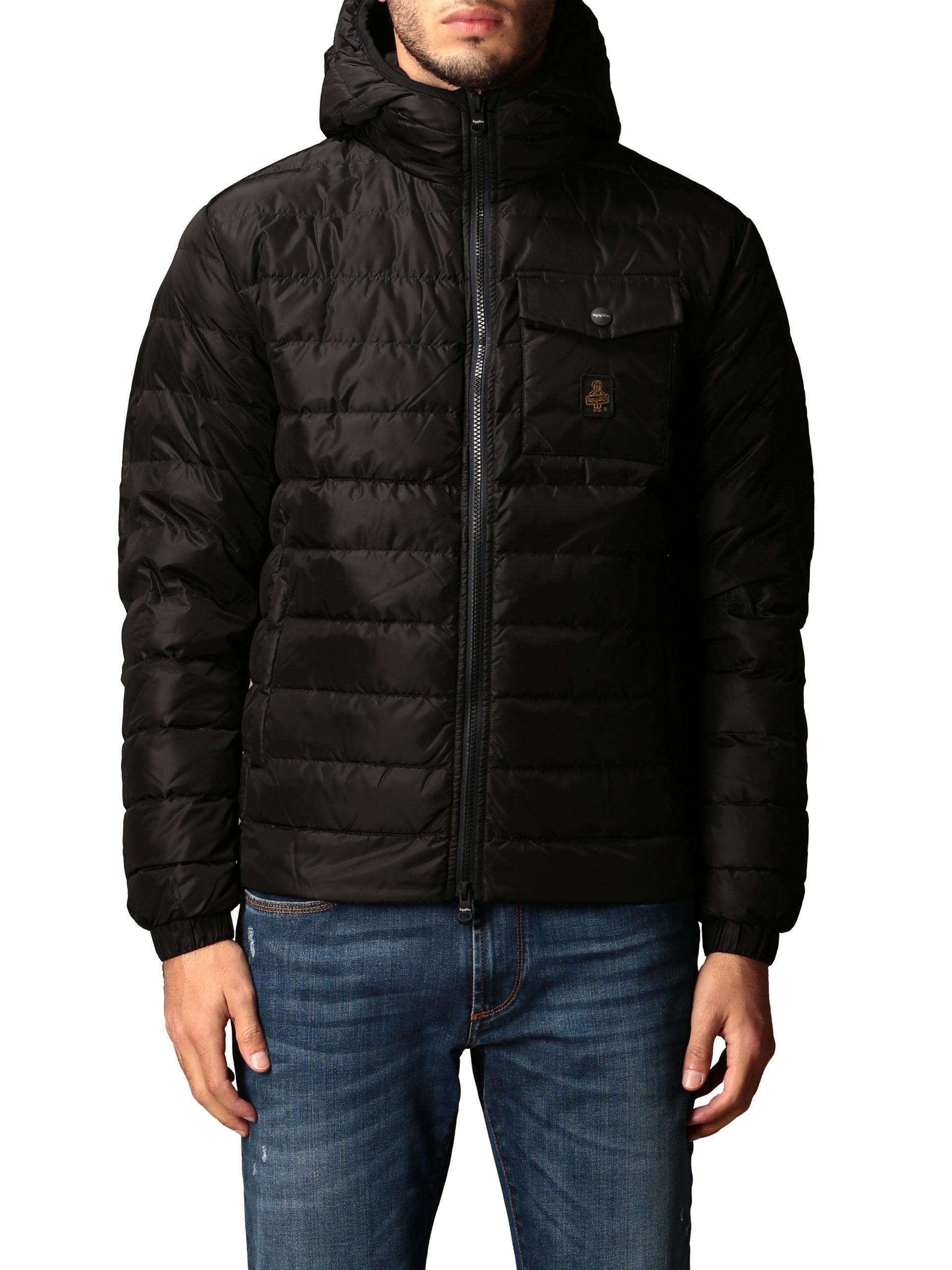 Black Nylon Men Jacket