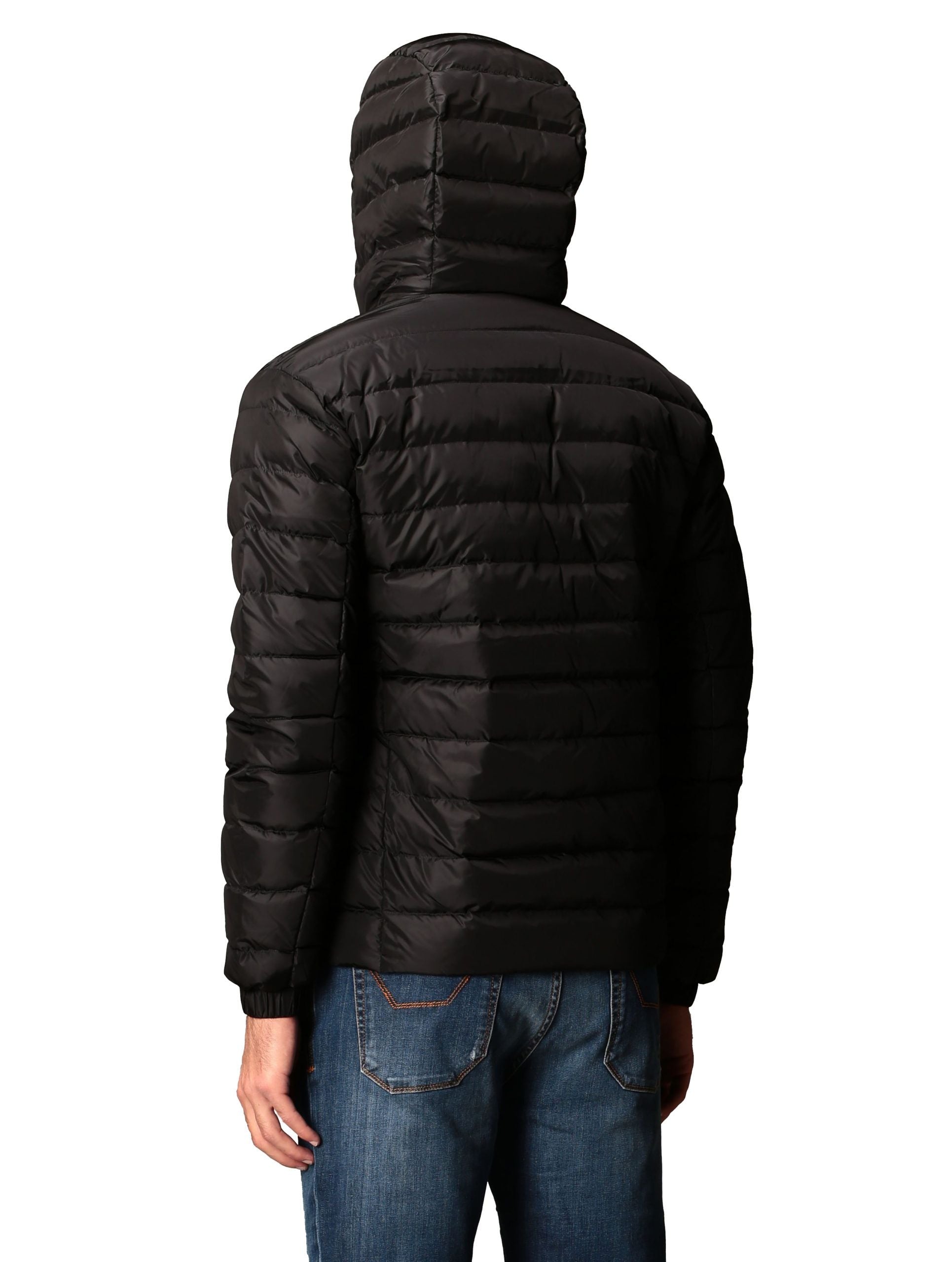 Black Nylon Men Jacket