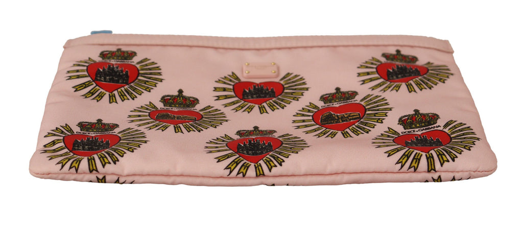 Clutch Pink D&G Logo Devotion Heart Toiletry Pouch Wallet