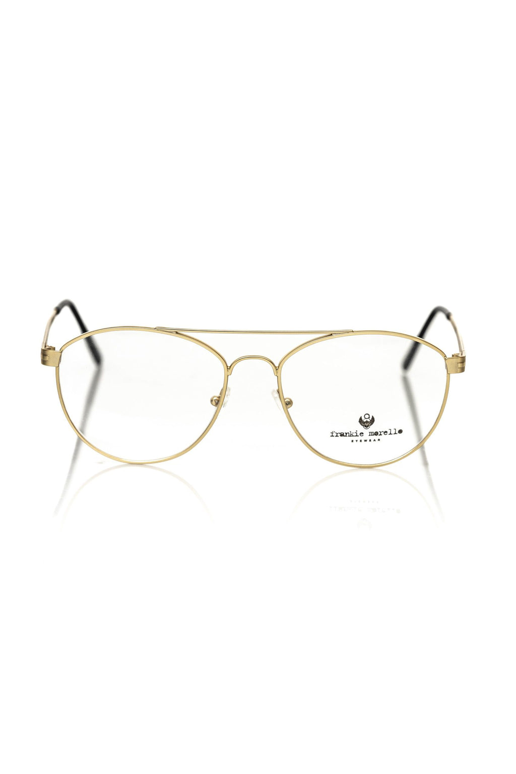 Gold Metallic Fiber Men's Frame Aviator Eyeglasses