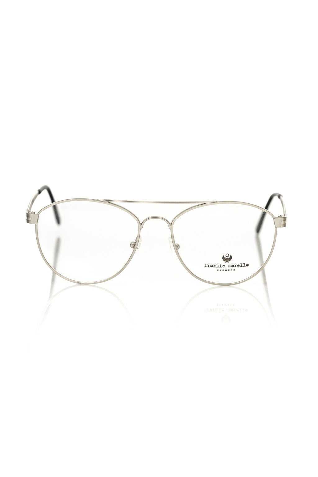 Silver Metallic Mens Eyeglass Frame