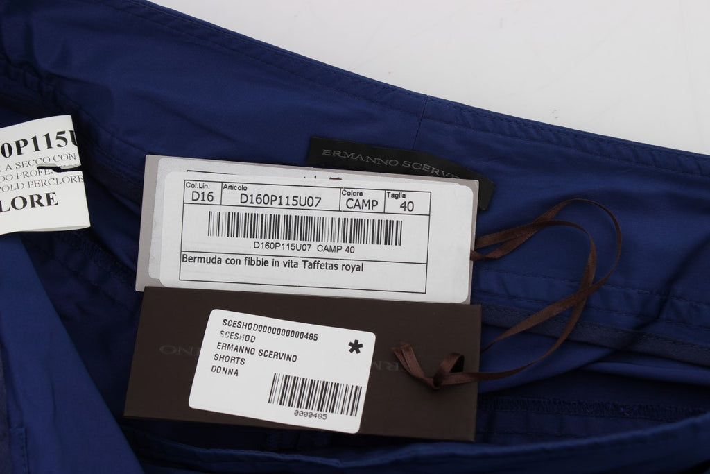 Blue Above Knees Bermuda Shorts