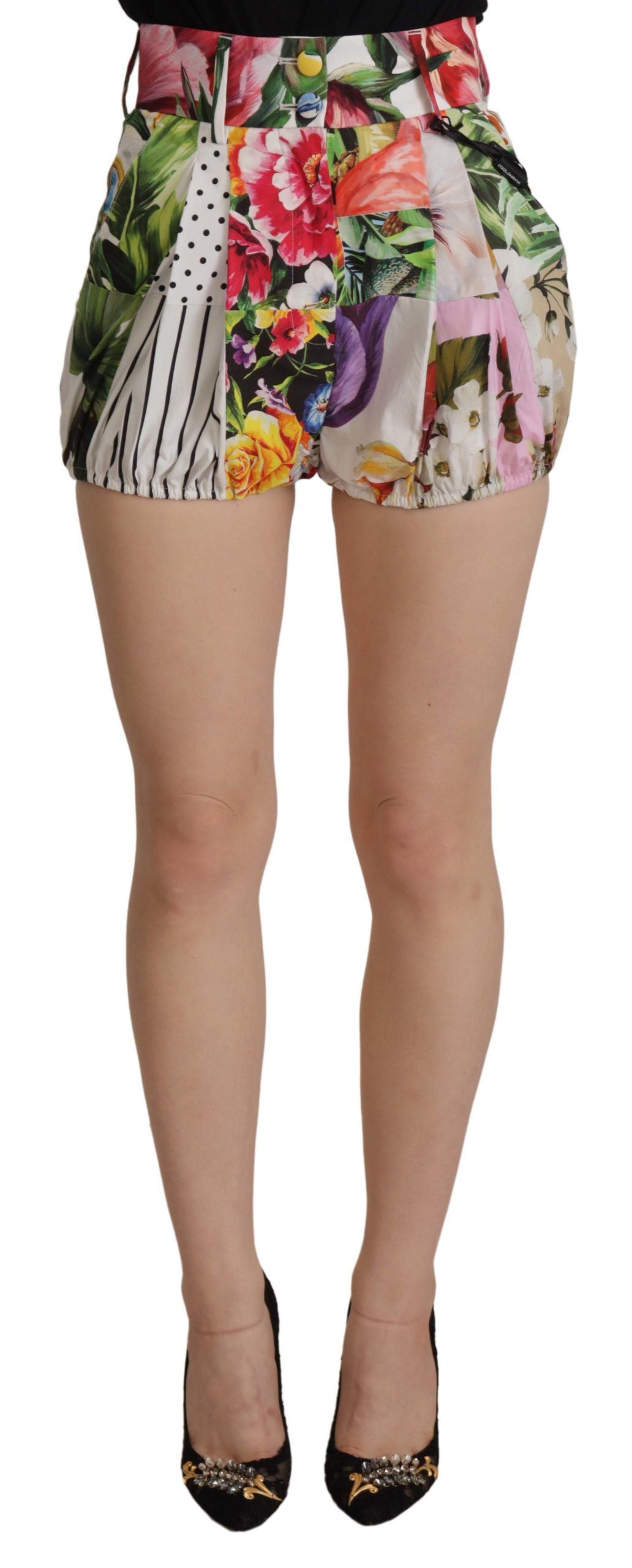 Multicolor High Waist Hot Pants Shorts