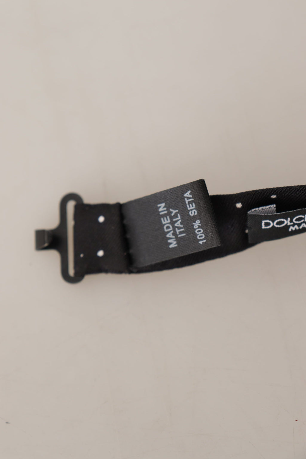 Black White Polka Dot 100% Silk Neck Papillon Tie