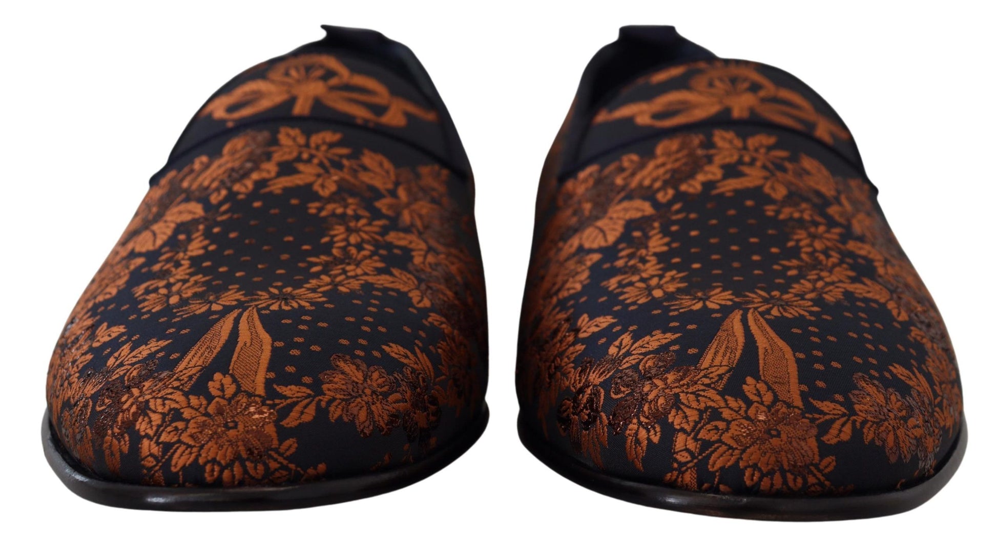 Blue Rust Floral Slippers Loafers Shoes