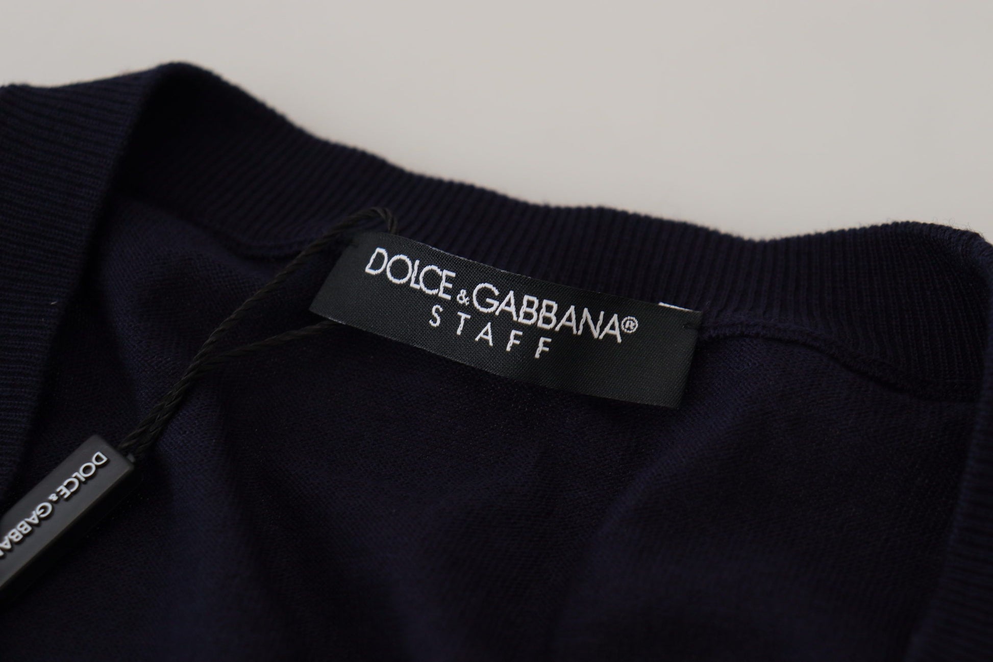 Blue Wool STAFF Down Cardigan Sweater