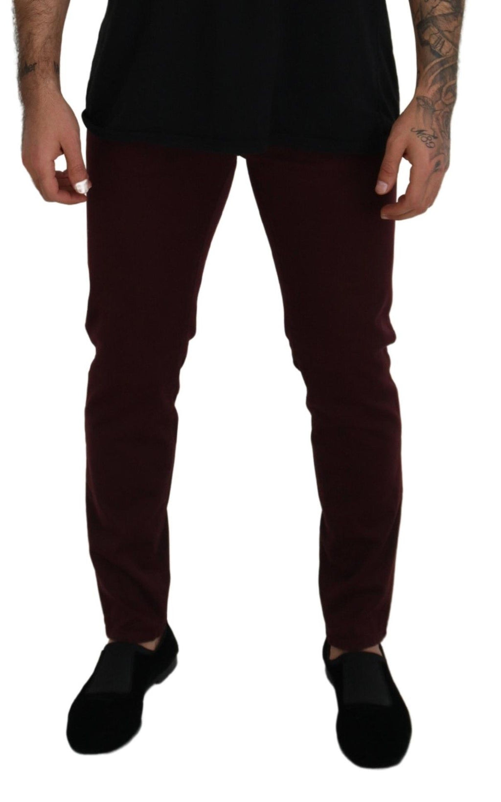 Bordeaux Cotton Stretch GOLD Denim Jeans