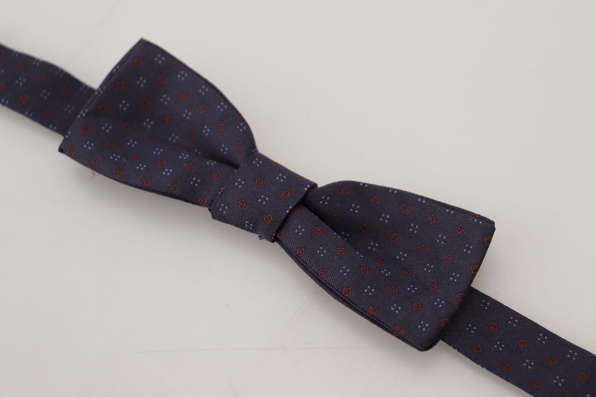 Blue Pattern Silk Adjustable Neck Papillon Bow Tie