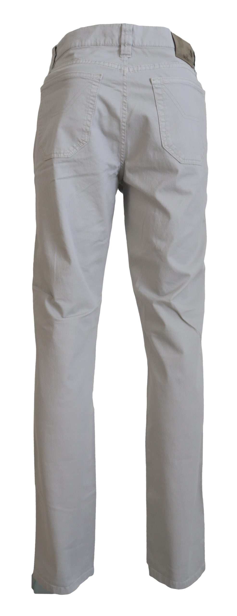 Gray Cotton Tapered Men Casual Pants