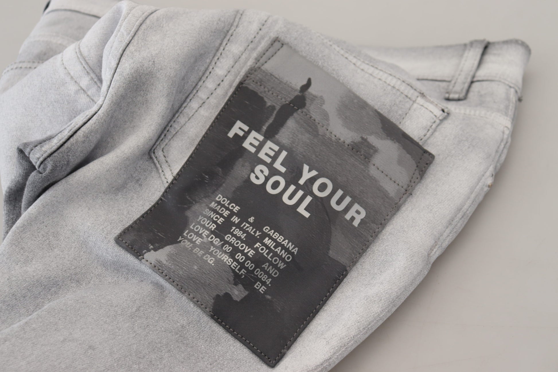 Gray Washed Skinny Men Denim Jeans