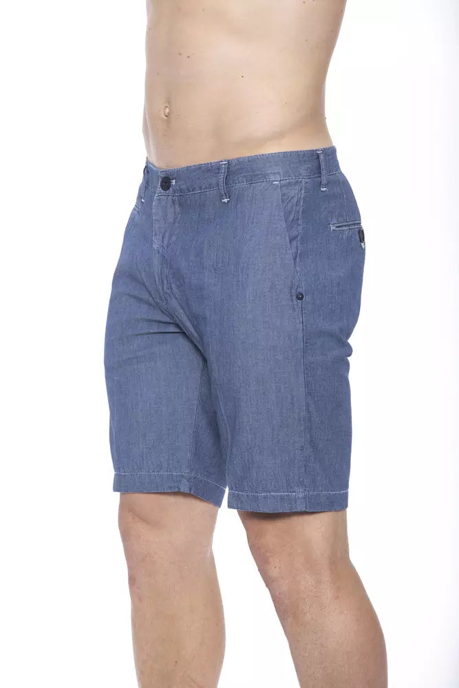 Blue Cotton Shorts