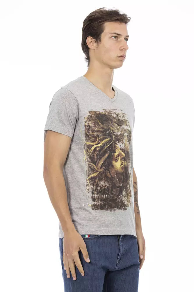 Gray Cotton Men's T-Shirt