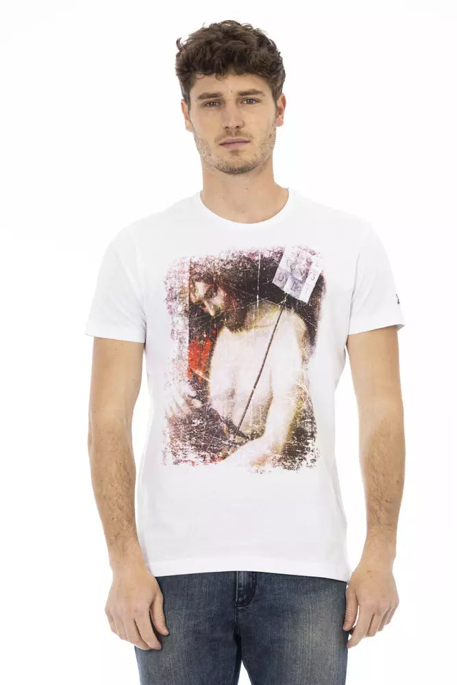 White Cotton Men's T-Shirt