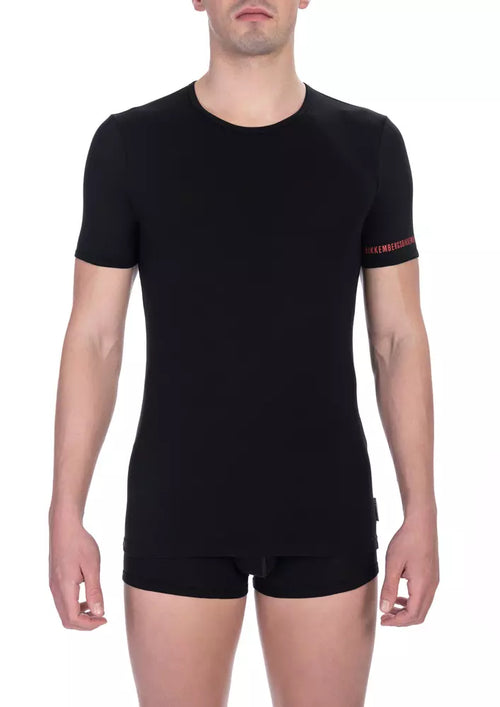"Black Cotton Men T-Shirt Twin Pack"