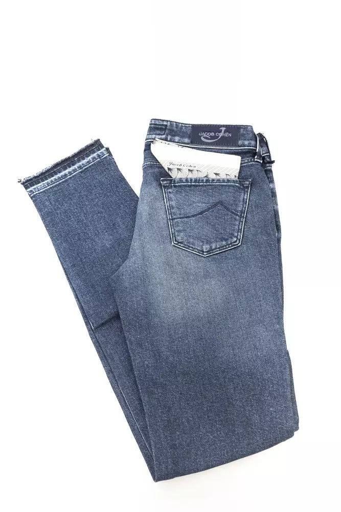 Blue Cotton Women Jeans with Pony Skin Label