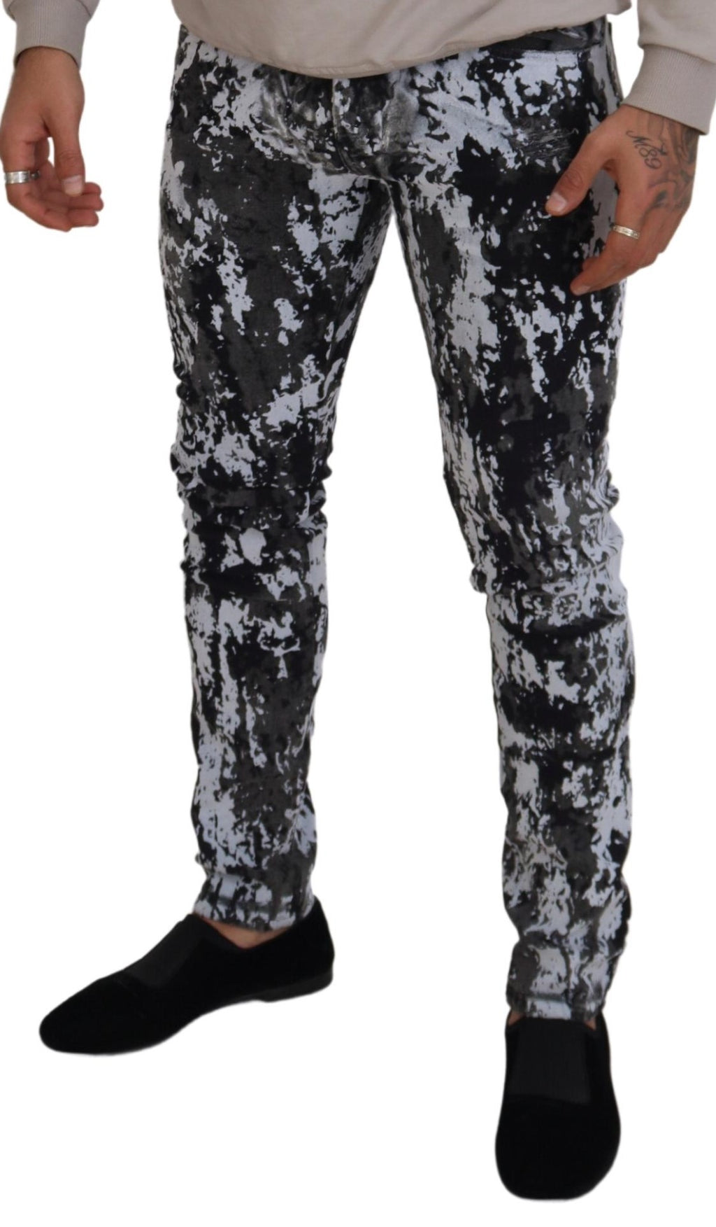 Multicolor Cotton Tie Dye Skinny Denim Jeans