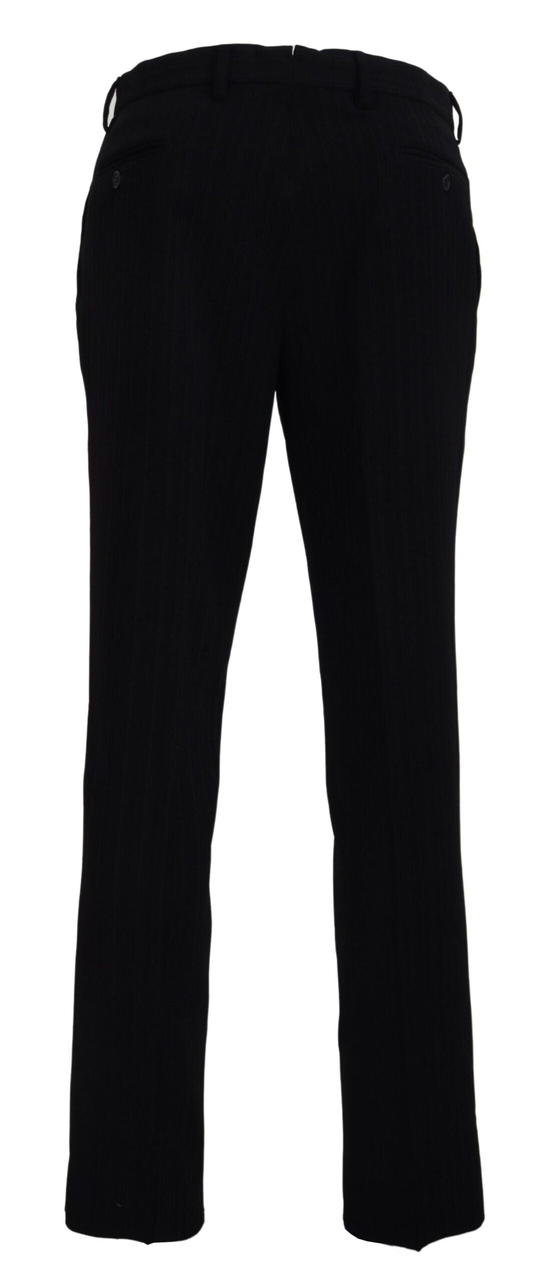 Black Cotton Straight Fit Men Formal Pants
