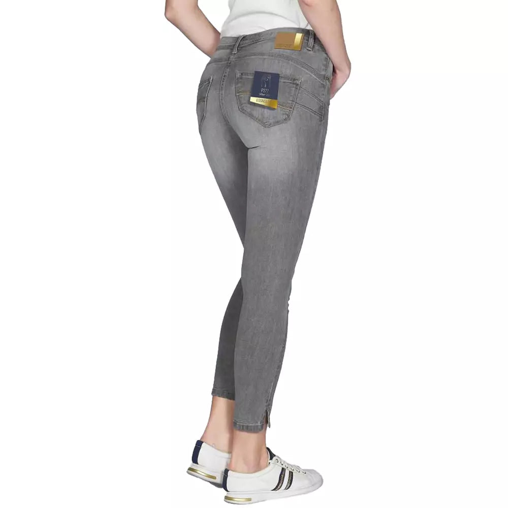 Gray Cotton Women's Jeans