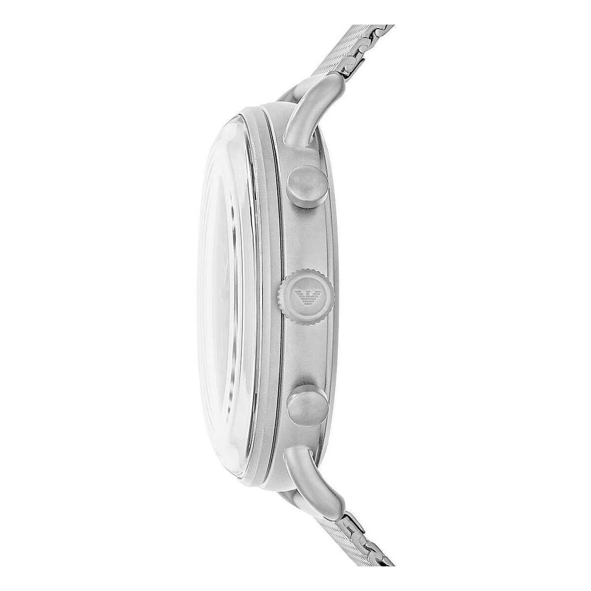 Sophisticated Silver Steel Chronograph Watch