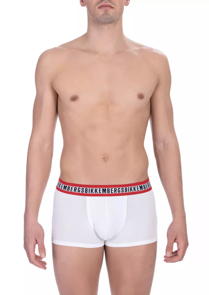 White Cotton Men's Underwear Trunk Twin Pack