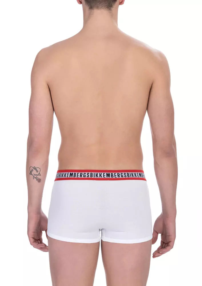 White Cotton Men's Underwear Trunk Twin Pack