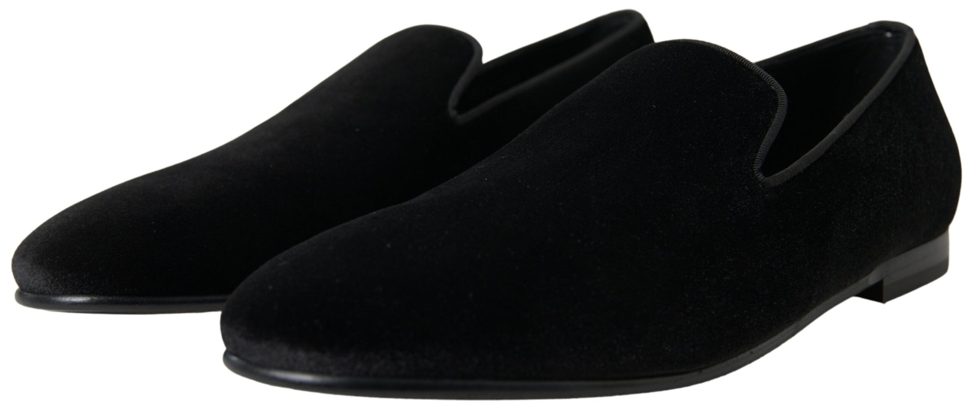 Black Velvet Loafers Formal Shoes