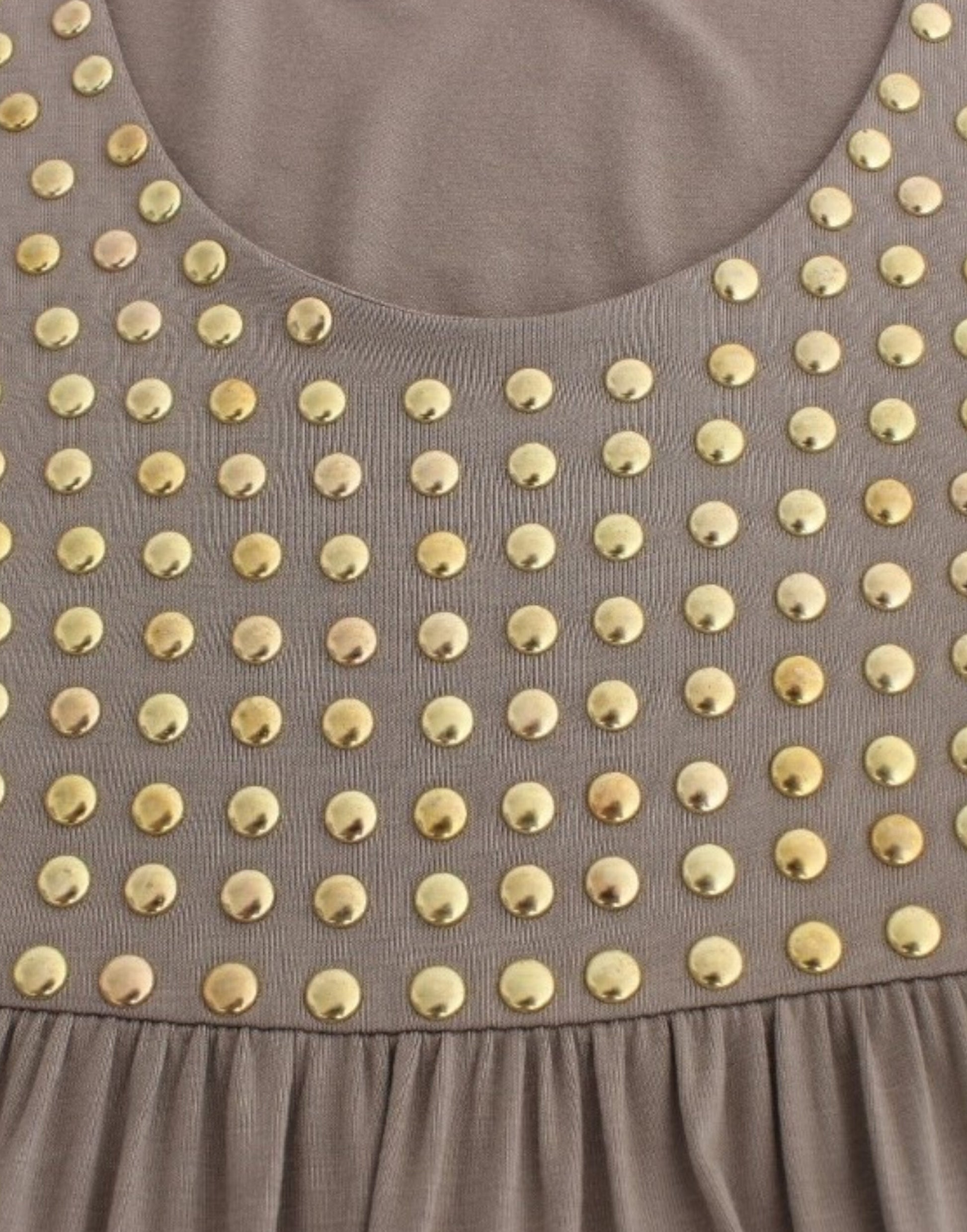 Khaki studded sheath dress