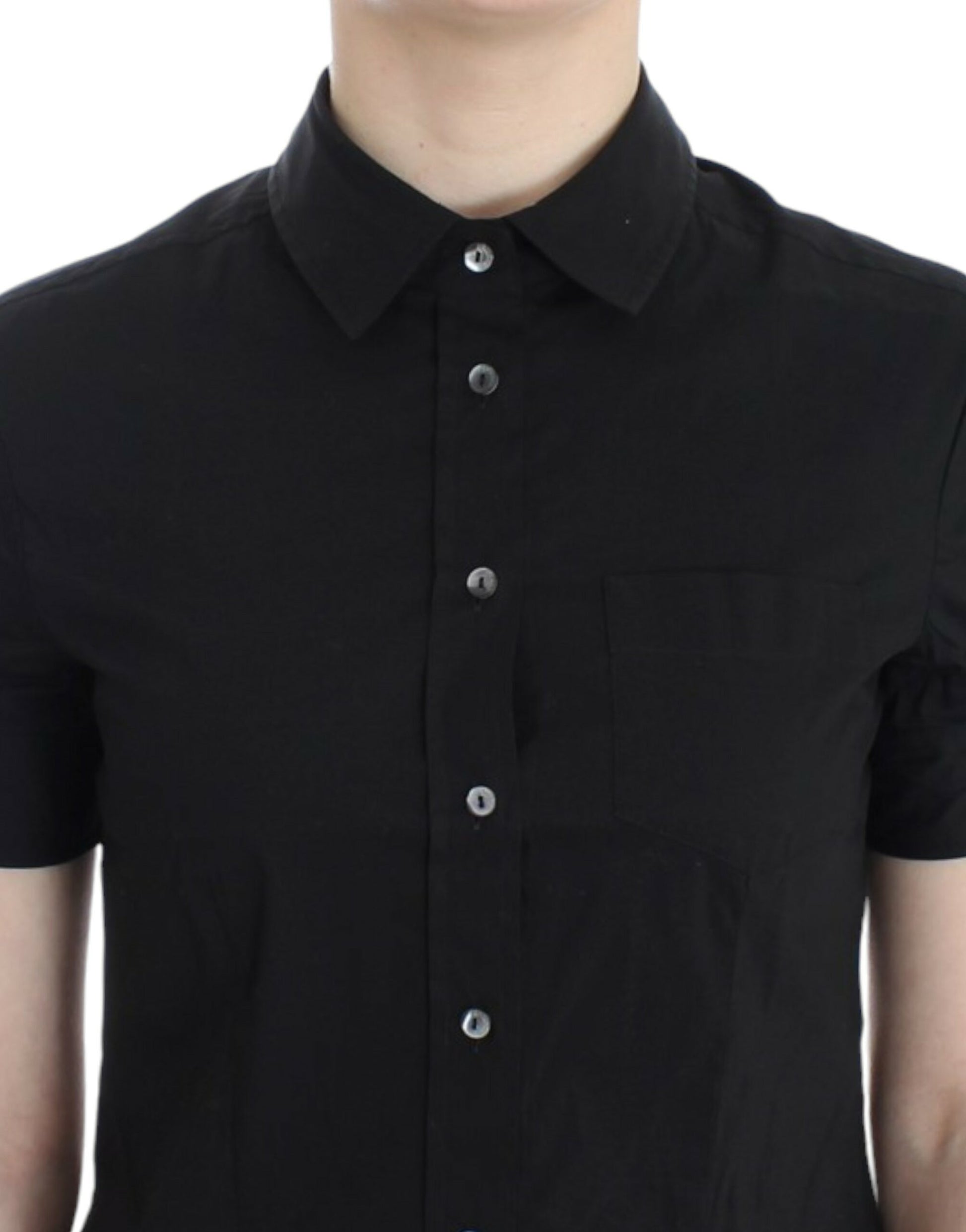 Black cotton shirt top