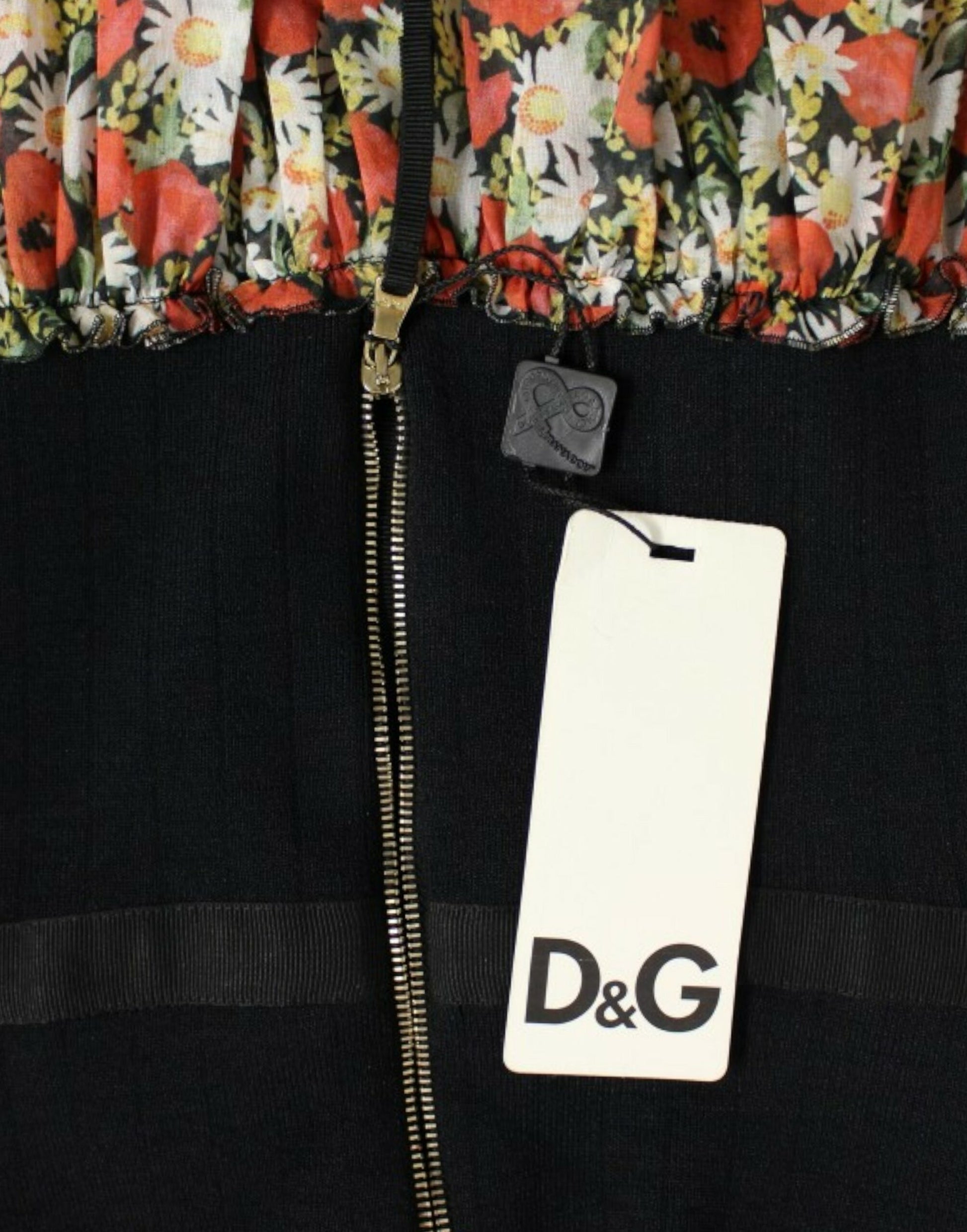 Multicolor floral bubble halterneck dress