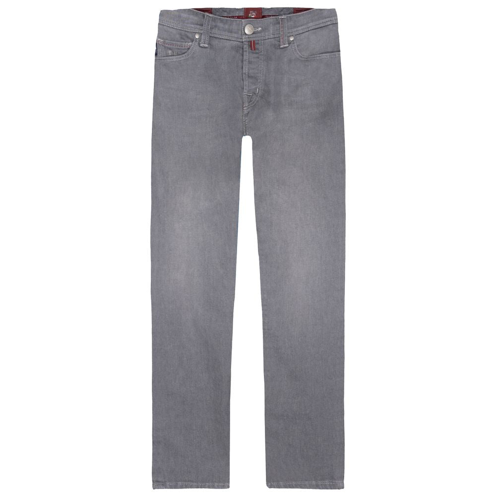 Gray Cotton Men Jeans