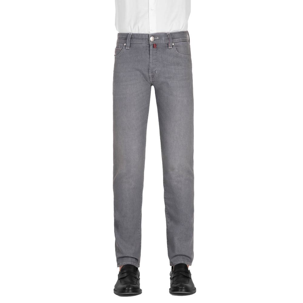 Gray Cotton Men Jeans