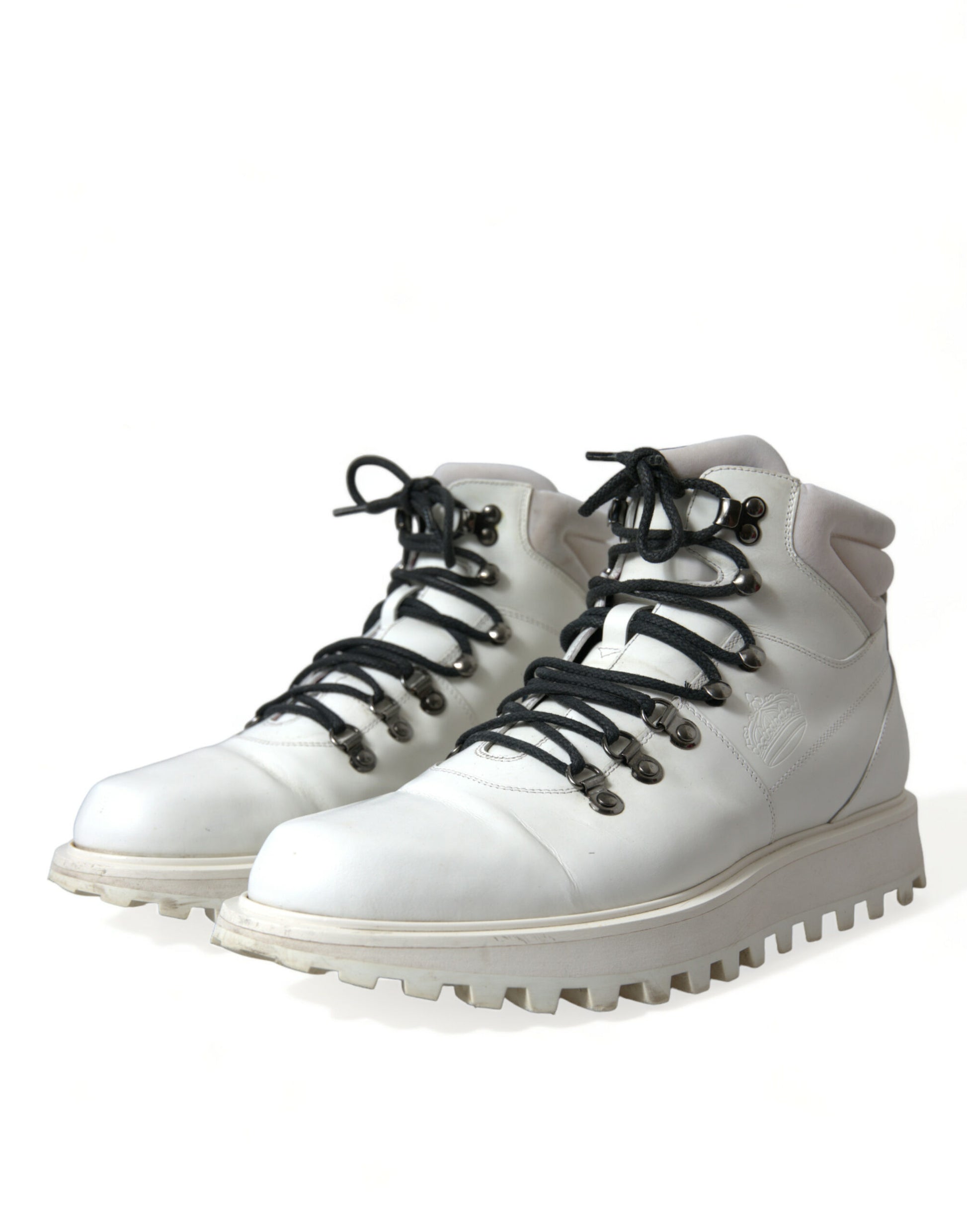 White Vulcano Trekking Ankle Boots Shoes