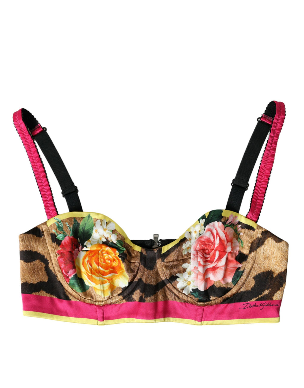 Multicolor Floral Sleeveless Bustier Crop Top