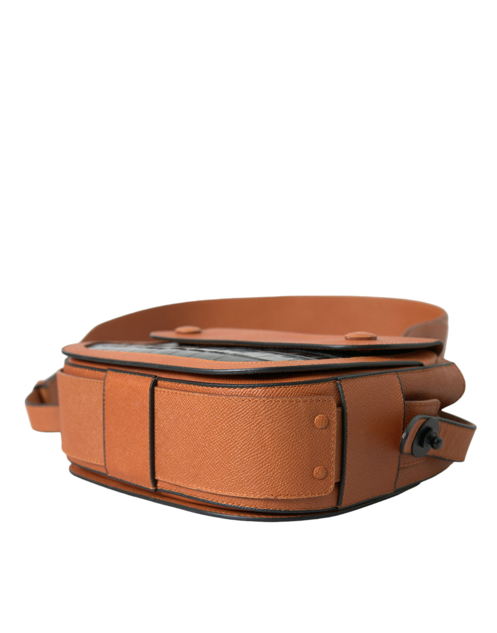 Black Brown Exotic Skin Leather Shoulder Camera Purse Bag