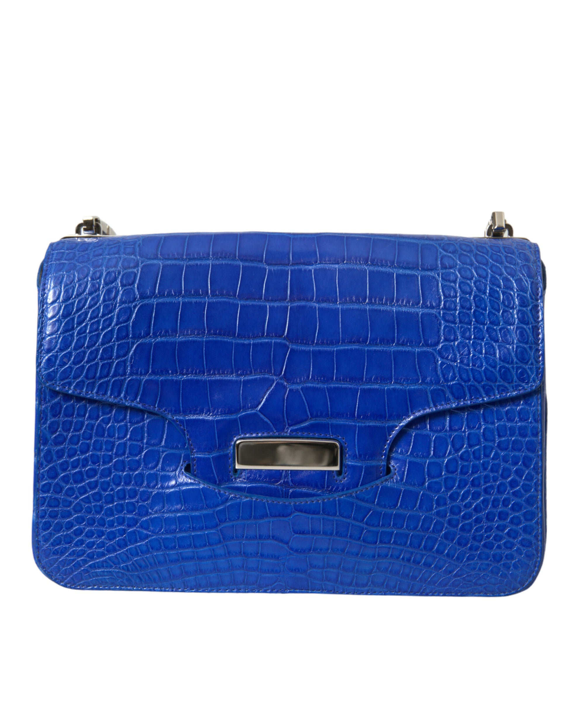 Blue Exotic Leather Neo Classic Small Shoulder Bag
