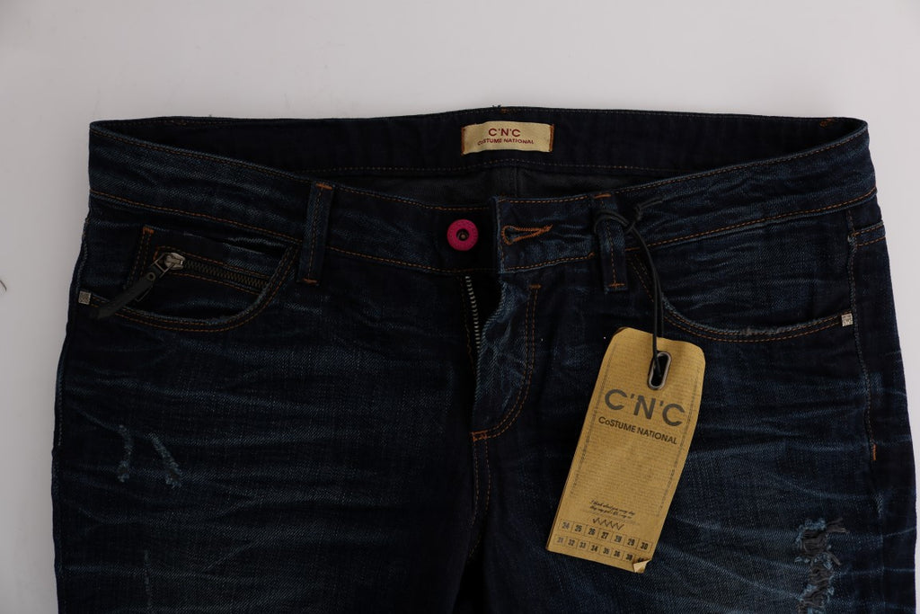 Blue Cotton Regular Fit Denim Jeans