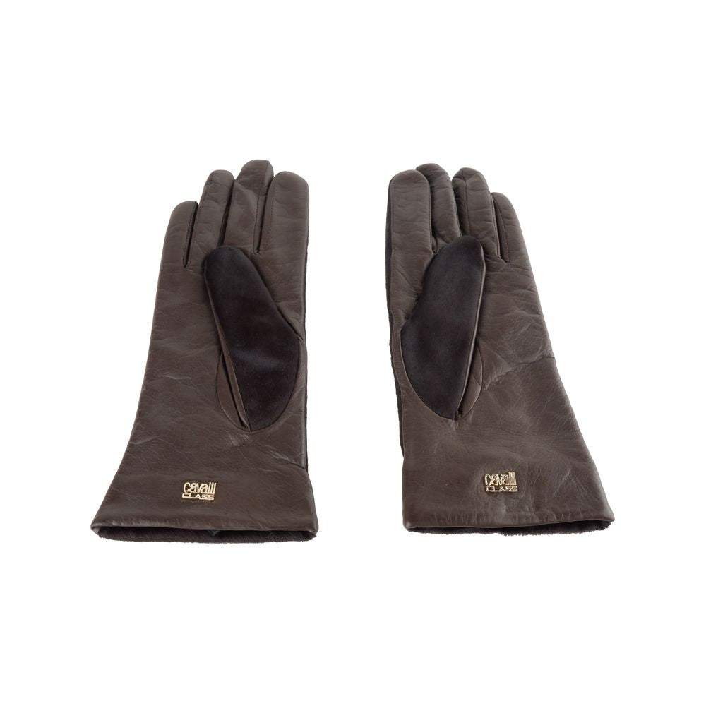 Brown Cowhide Women Glove