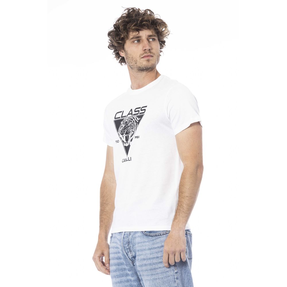 White Cotton Men's T-Shirt