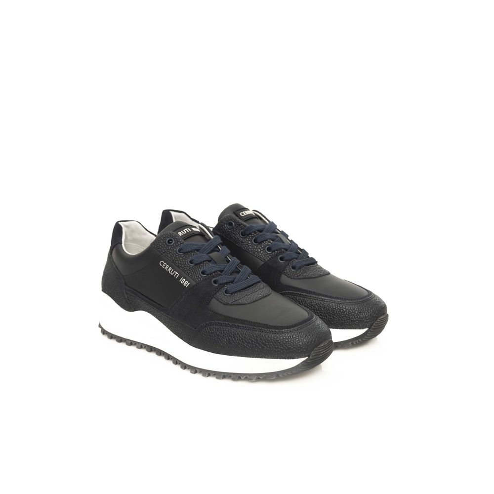 Blue Cowhide Men Sneaker