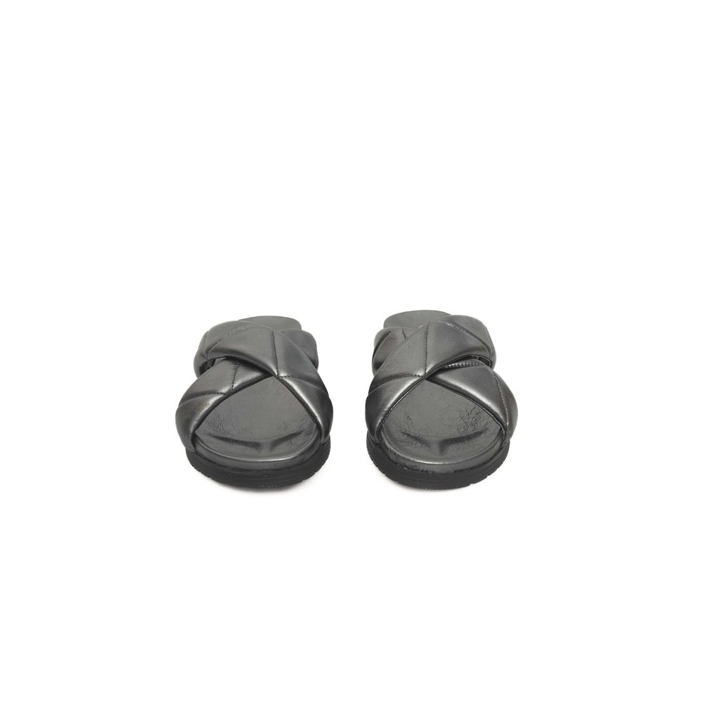 Gray Lambskin Women Sandal