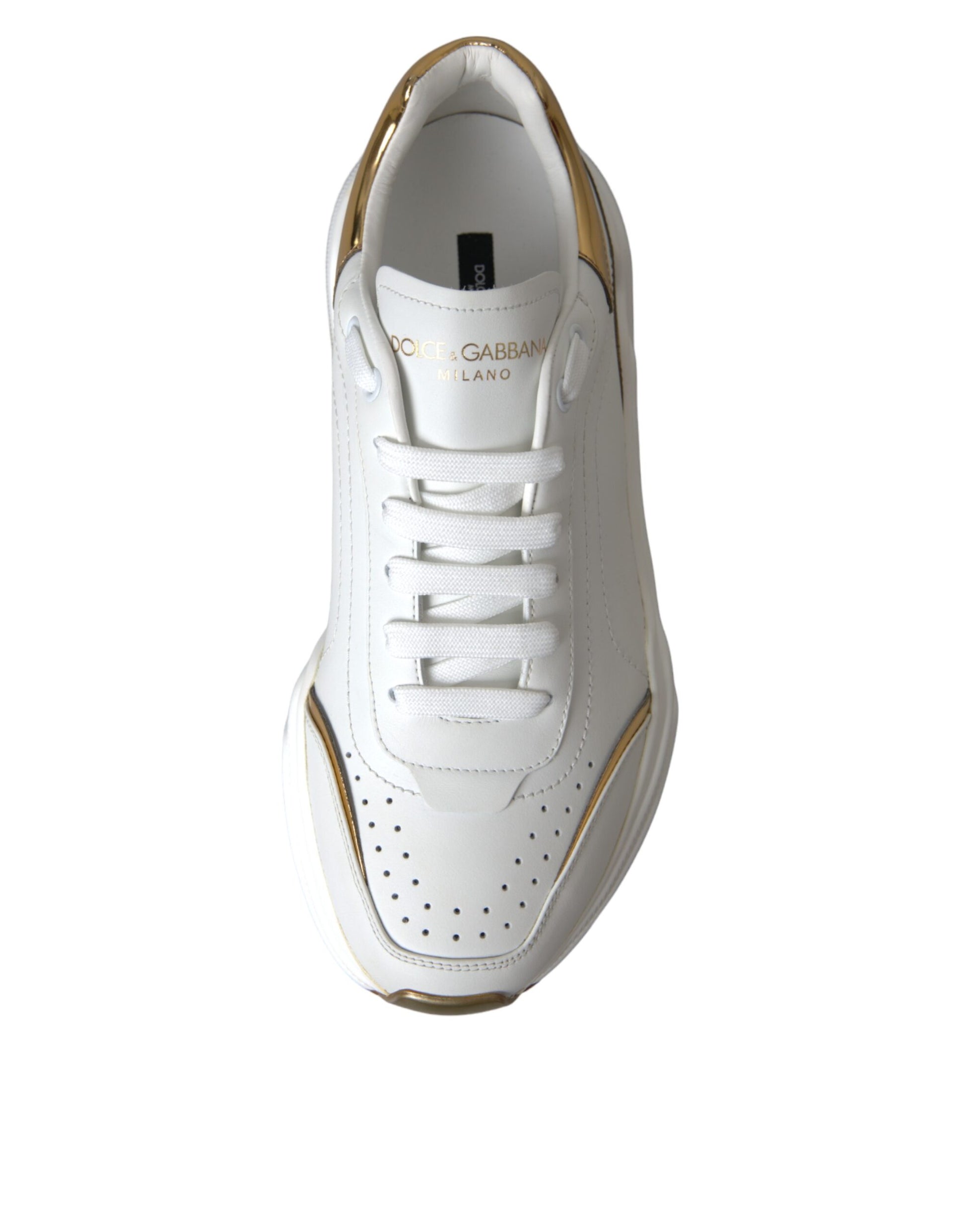 White Gold DAYMASTER Leather Sneakers Shoes