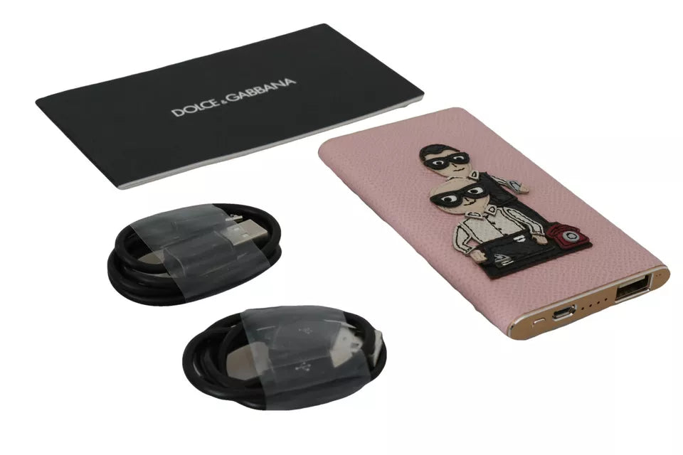 Charger USB Pink Leather #DGFAMILY Power Ban